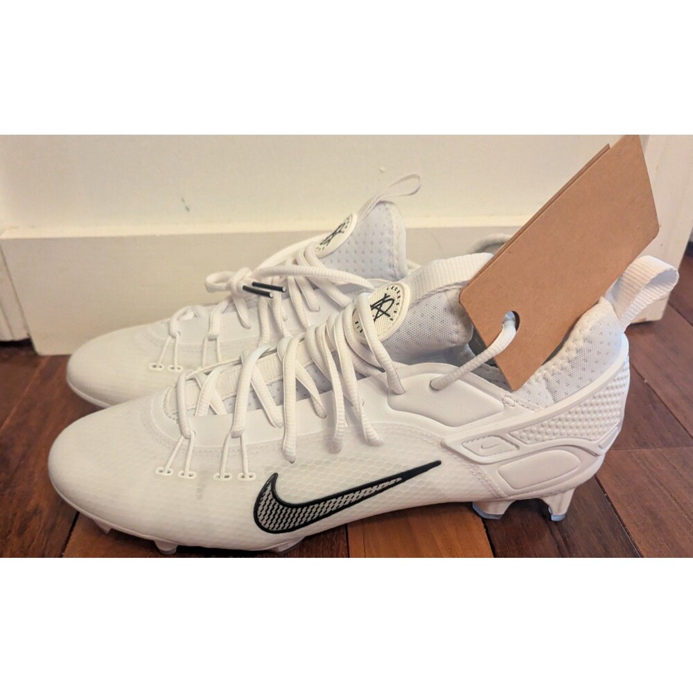 Nike LAX Lacrosse Cleats Huarache 9 Elite Low LAX White FD0089-101 Men's Size 8